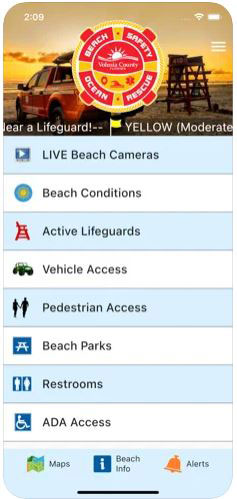 Volusia County Beach App Screenshot