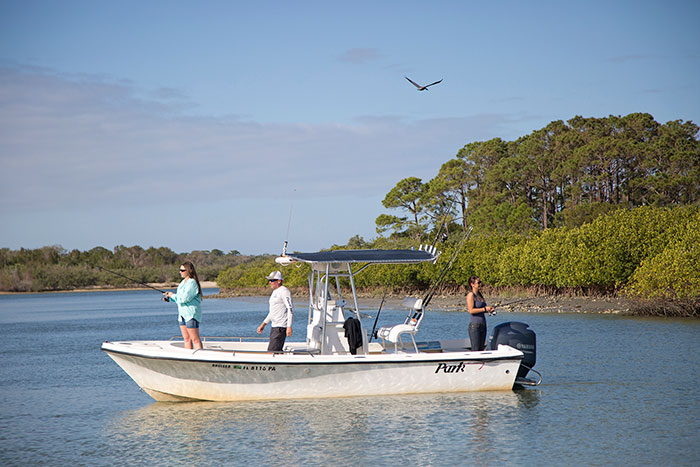 People fishing on a boat