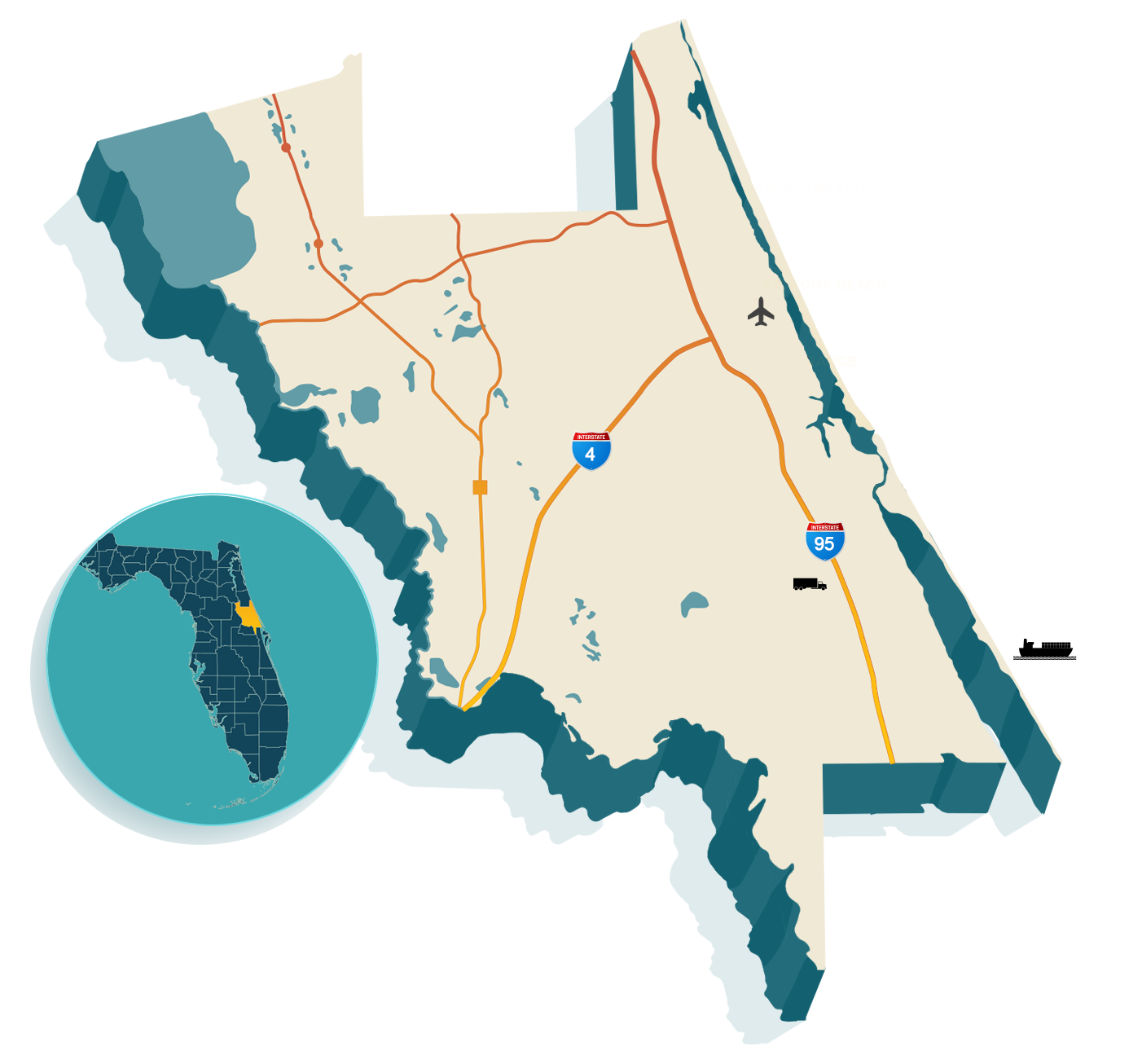 Volusia County Map