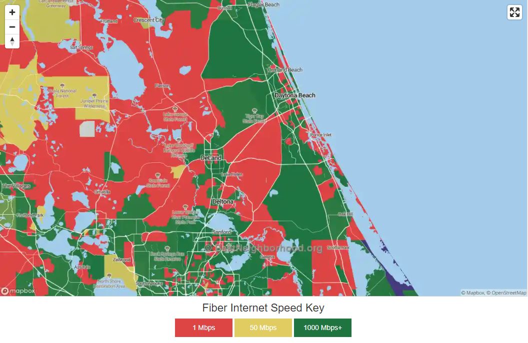 Fiber Internet Speed Key Map