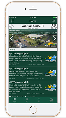•	Volusia County Emergency Management App